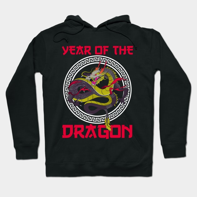 Year of the Dragon 2024 Chinese Lunar Year 2024 Hoodie by Danemilin